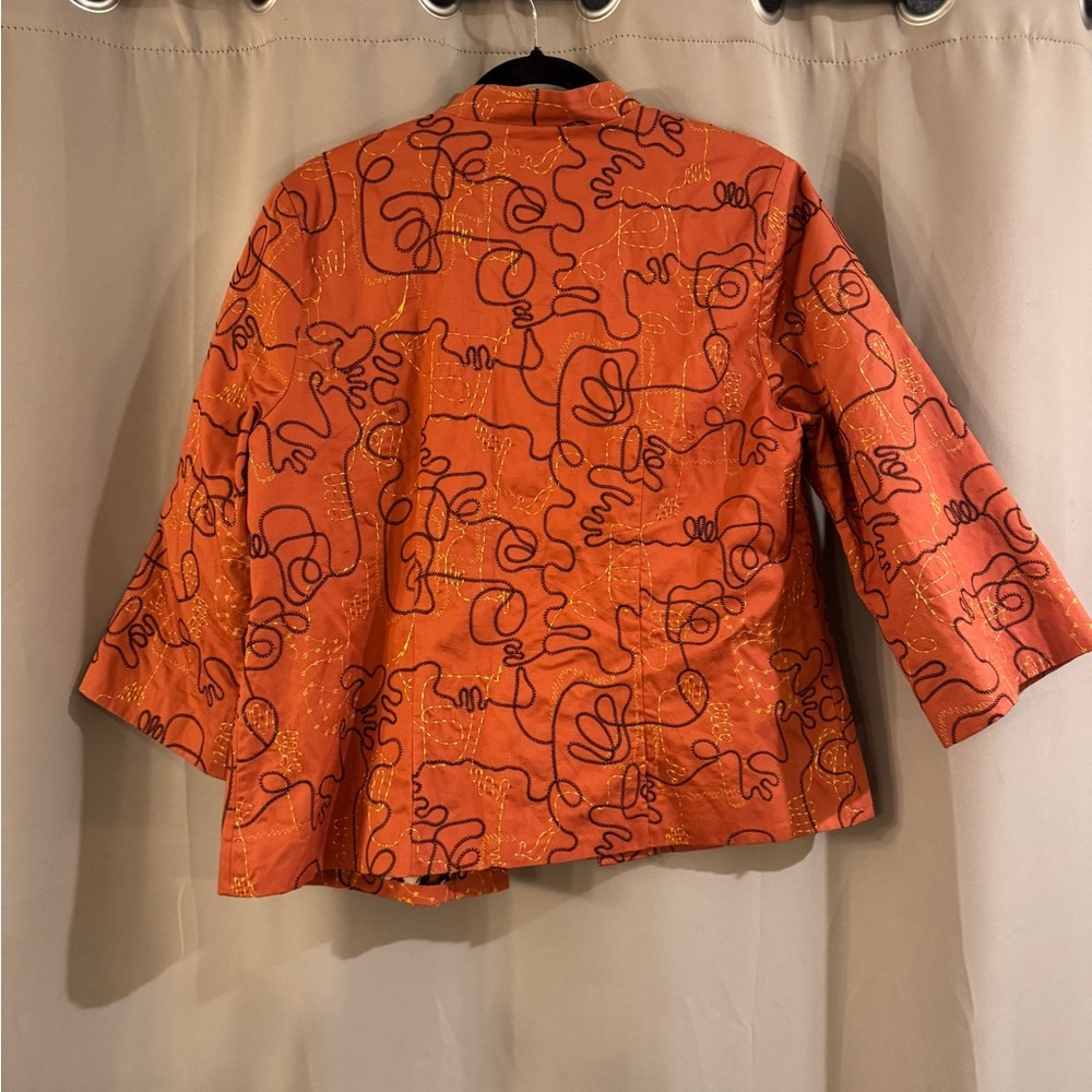 Birch Hill Orange Patterned Women's Jacket - Picture 2 of 7